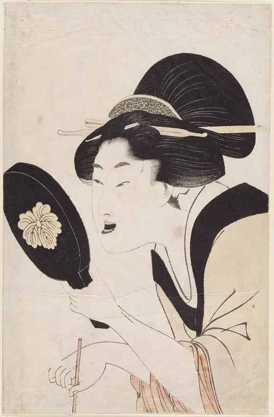 Tranh Utamaro trong loạt Phụ nhân tướng học thập thể